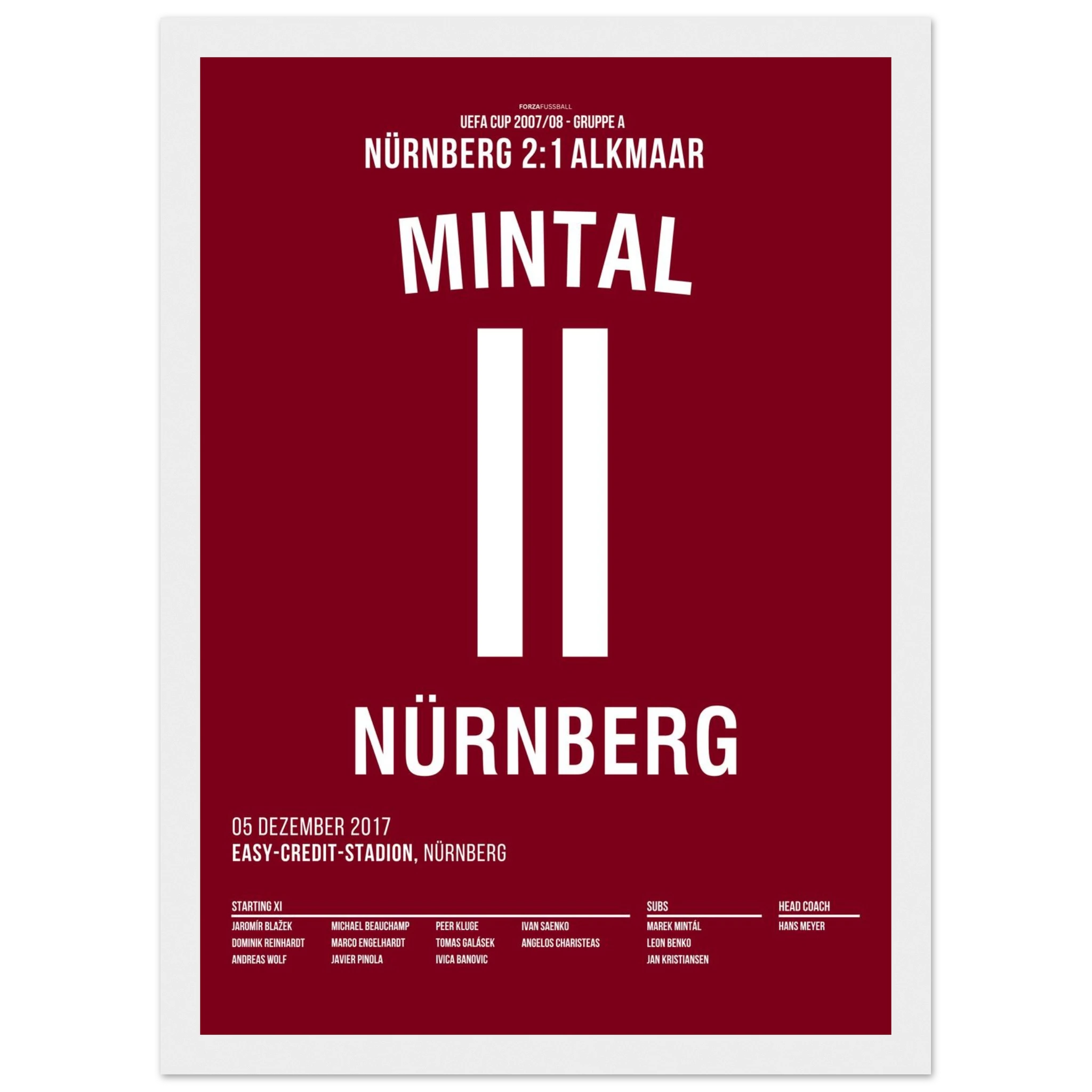 Marek Mintal dreht das UEFA Cup Spiel gegen Alkmaar 2007