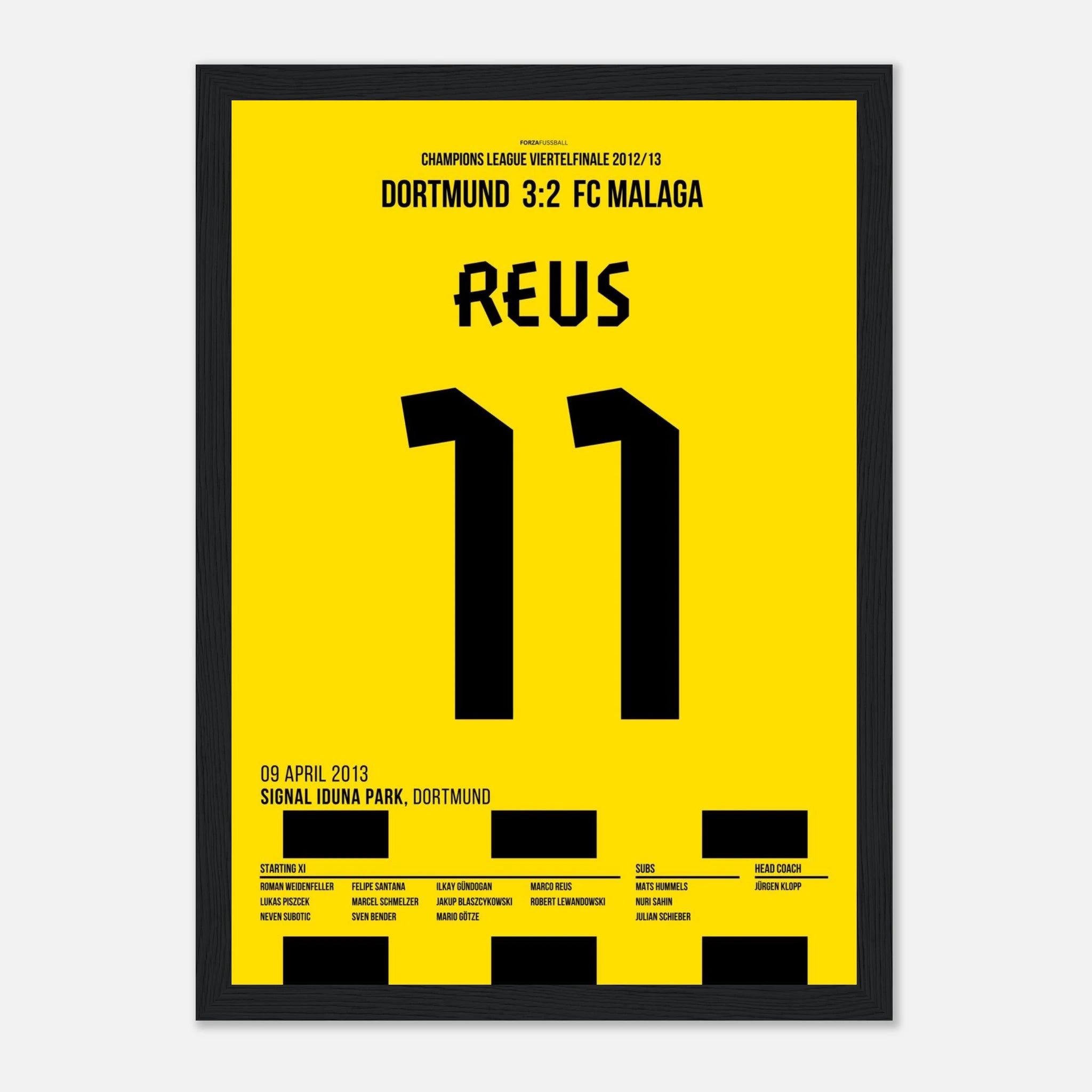 Reus mit dem Spiel seines Lebens gegen Malaga