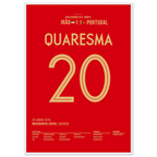 Quaresma mit Trivela bei der WM 2018 gegen den Iran Fußball Poster mit Rahmen