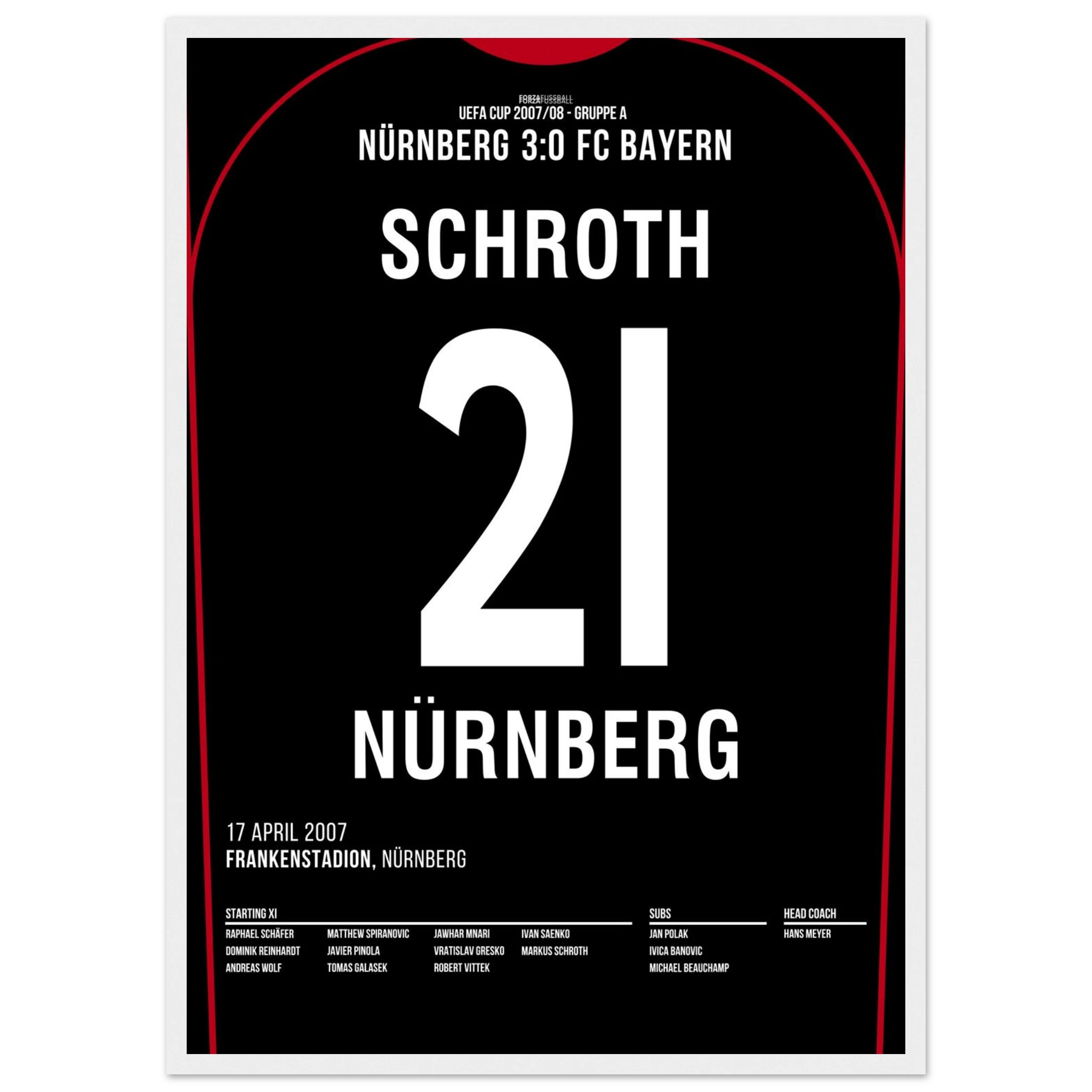 Markus Schroth war dabei! FCN 3 - Bayern 0