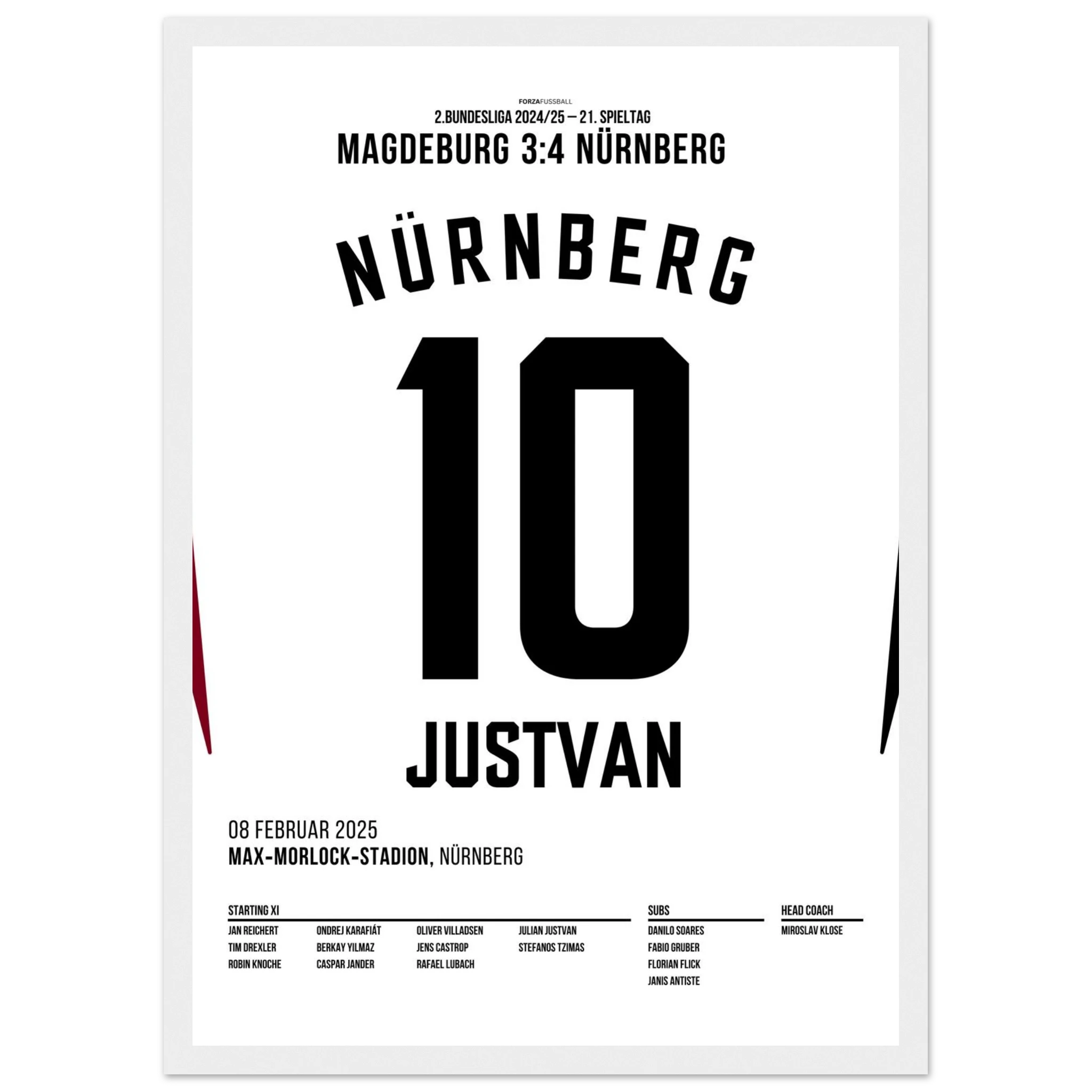 Justvan mit dem last Minute Siegtreffer in Magdeburg