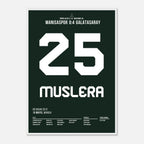 Muslera verwandelt vom Punkt zur Meisterschaft 2012 Fußball Poster mit Rahmen