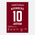 Justvan mit Hattrick beim 8:3 Sieg über Regensburg Fußball Poster mit Rahmen