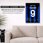 Thuram sichert Inter den 2.Stern im Derby gegen Milan Fußball Poster mit Rahmen