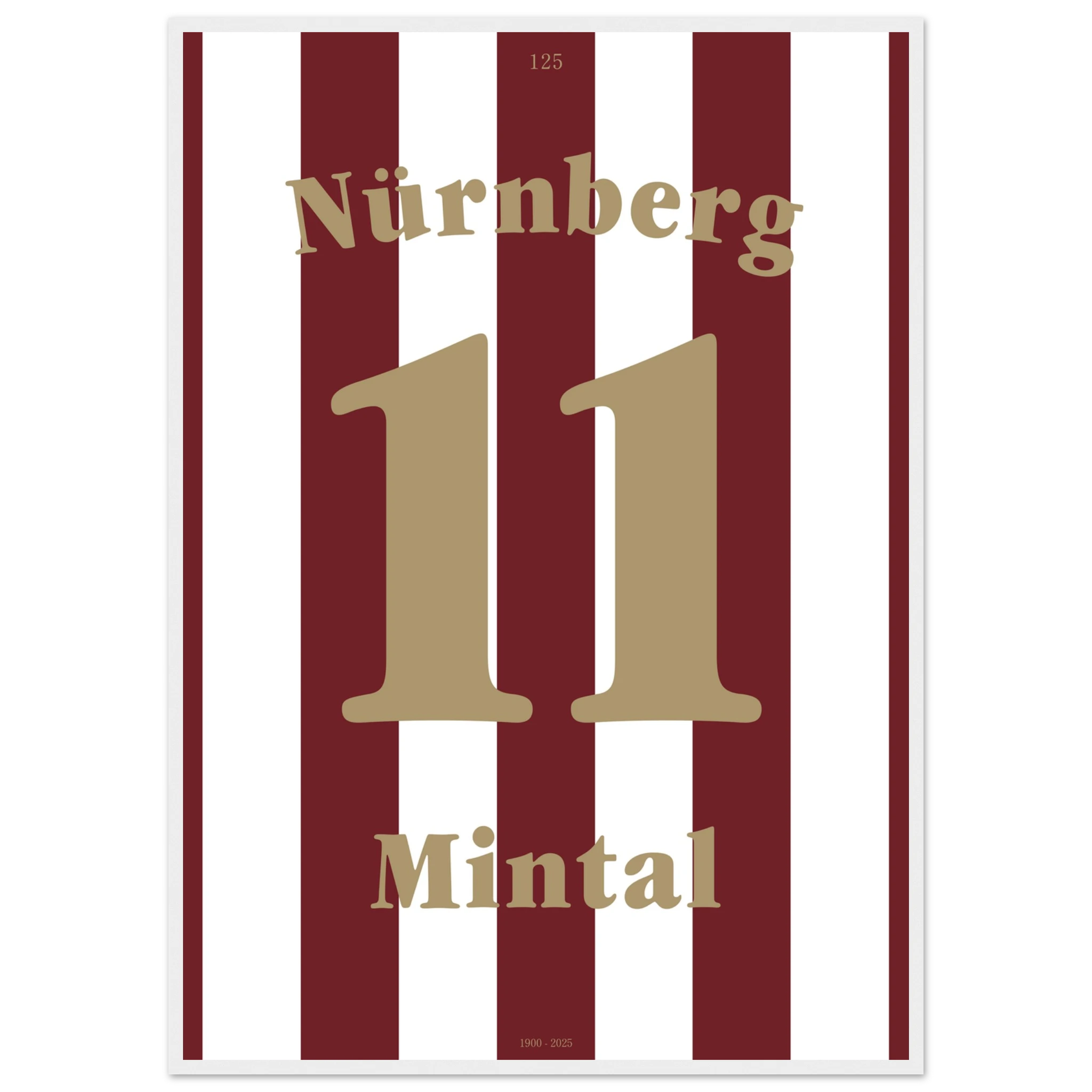 Marek Mintal - 125 Jahre FCN Fußball Poster mit Rahmen