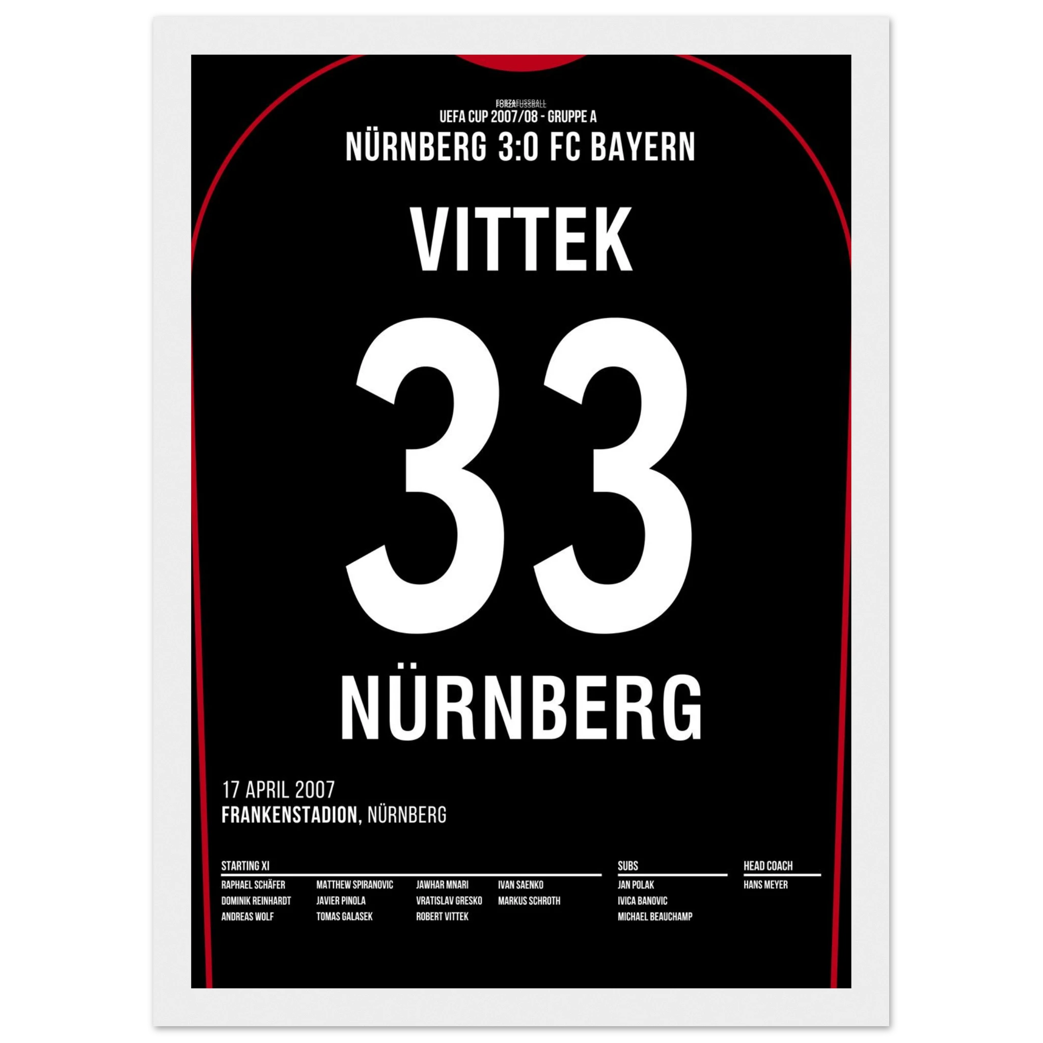 Robert Vittek war dabei! FCN 3 - Bayern 0
