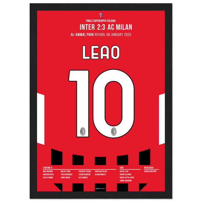 Leao Leads Milan to Super Cup Comeback in Derby