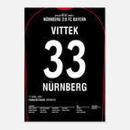 Robert Vittek war dabei! FCN 3 - Bayern 0 Fußball Poster mit Rahmen