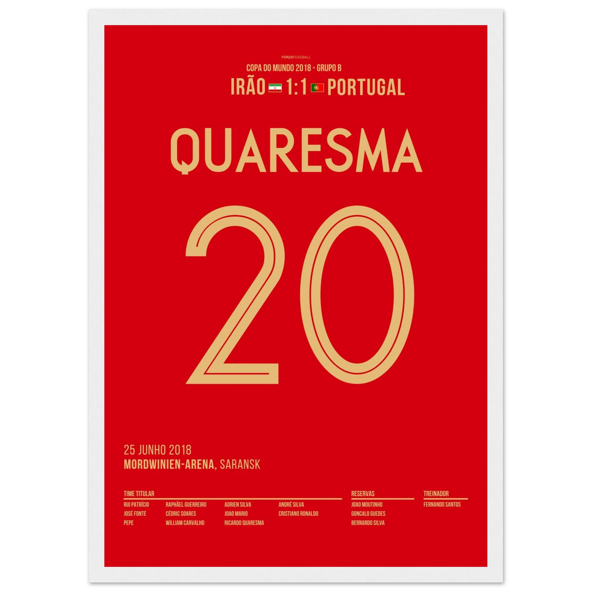 Quaresma mit Trivela bei der WM 2018 gegen den Iran