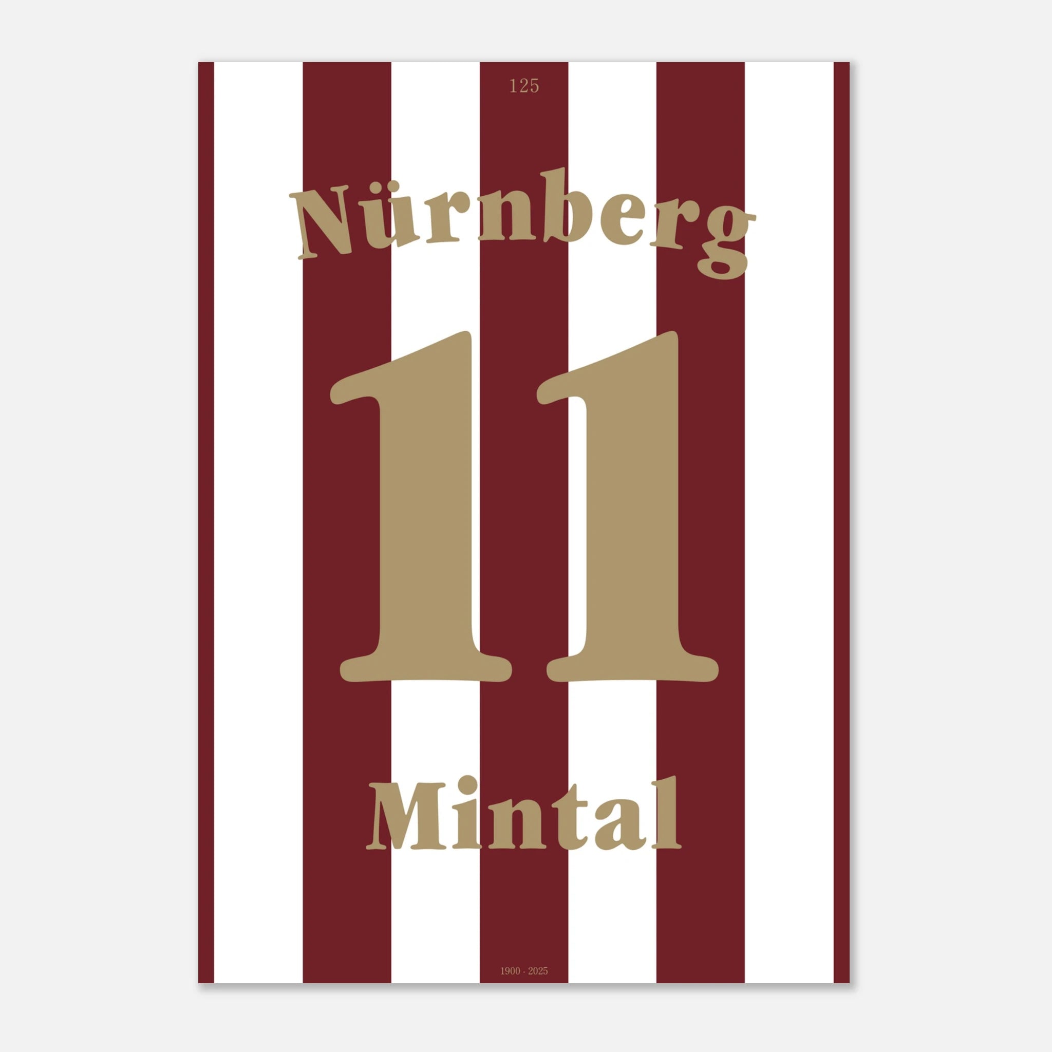 Marek Mintal - 125 Jahre FCN Fußball Poster mit Rahmen