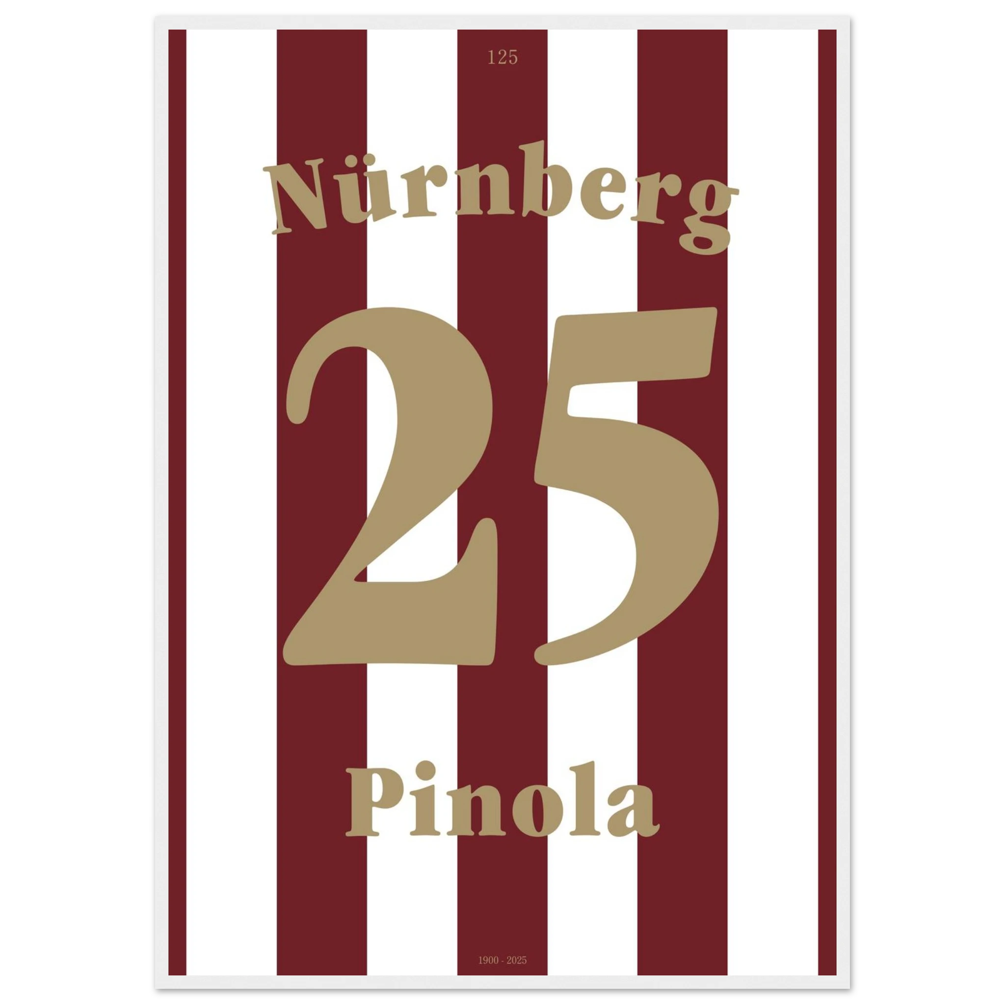 Javier Pinola - 125 Jahre FCN Fußball Poster mit Rahmen