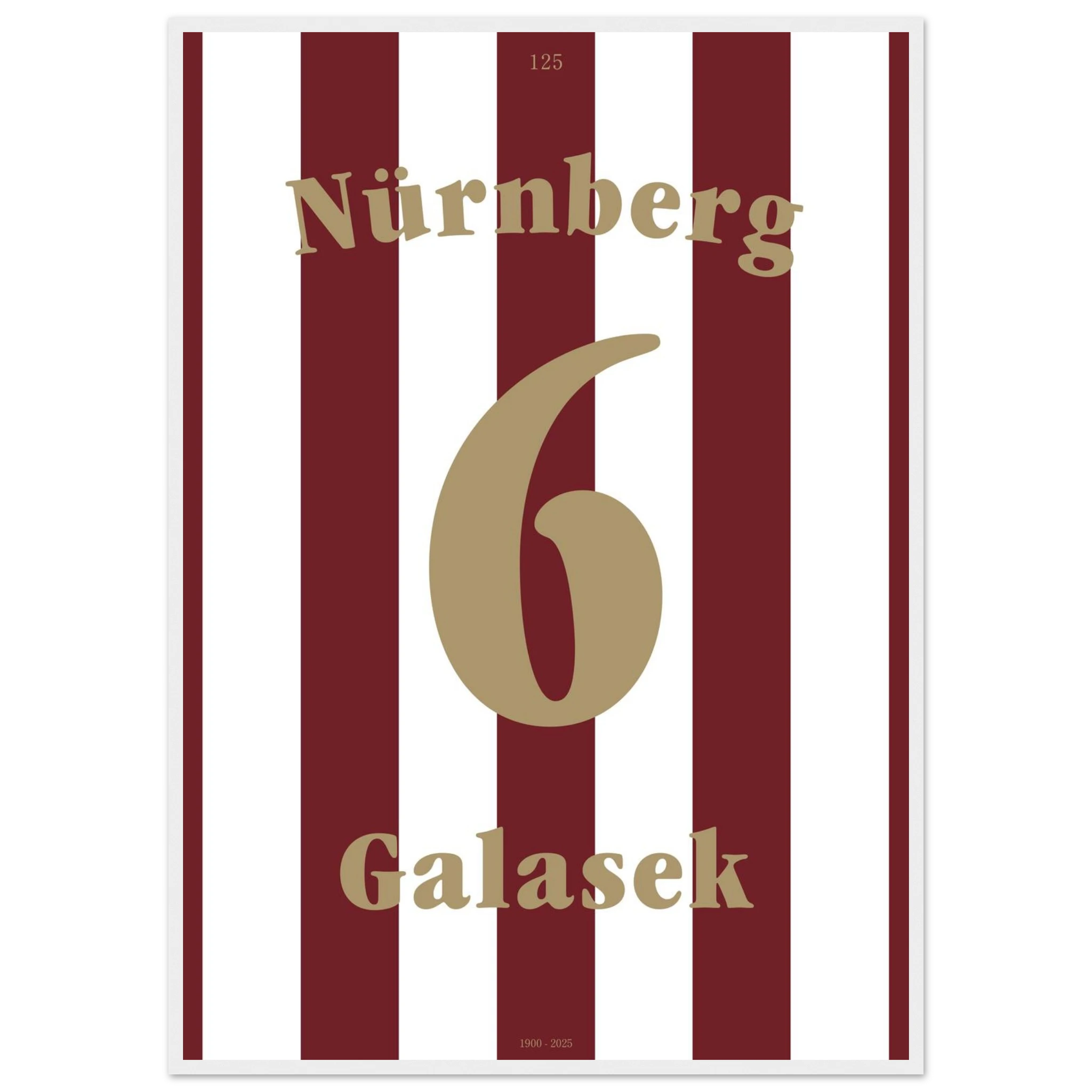 Tomáš Galásek - 125 Jahre FCN Fußball Poster mit Rahmen