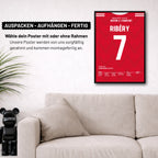 Ribery trifft in seinem letzten Bayern Spiel Fußball Poster mit Rahmen