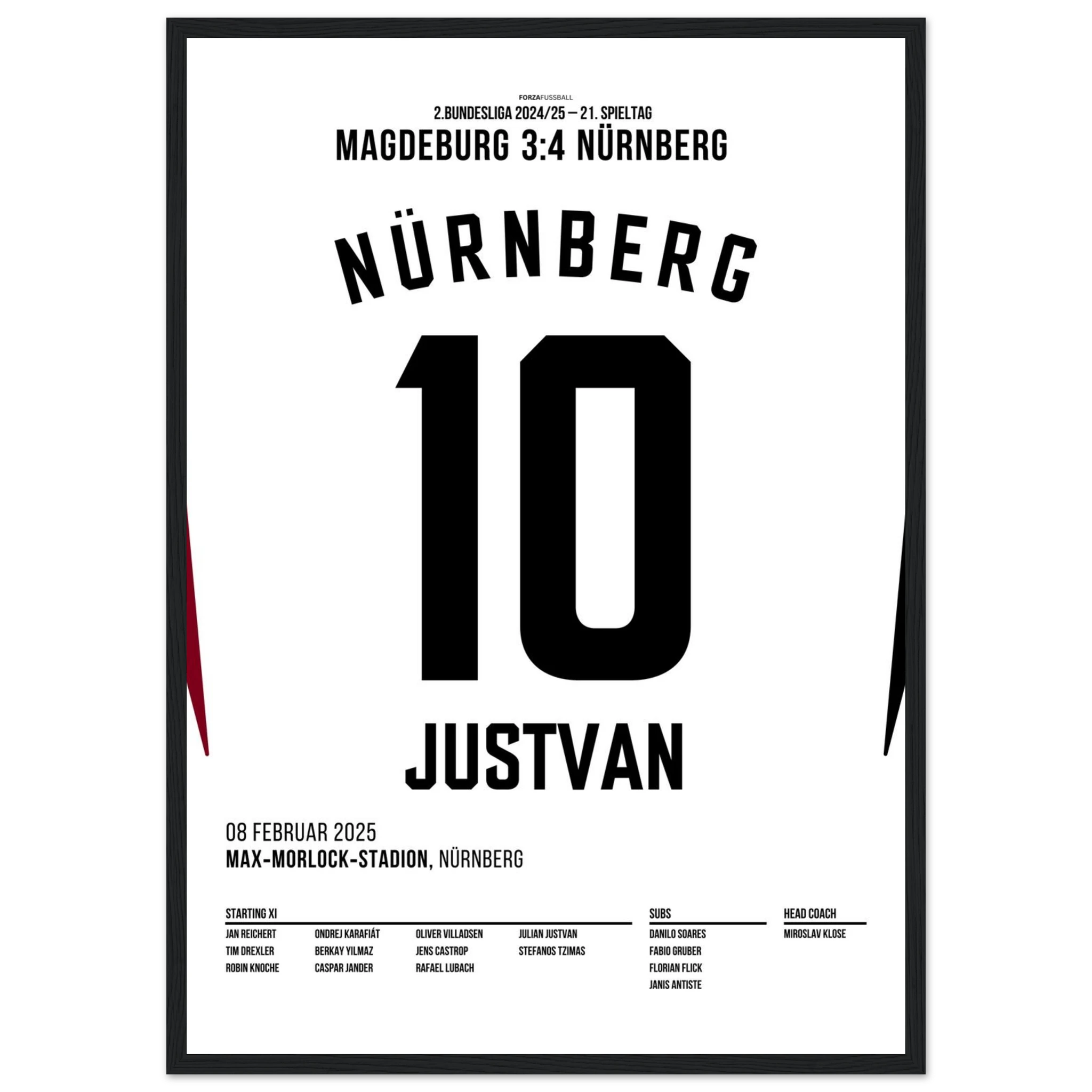 Justvan mit dem last Minute Siegtreffer in Magdeburg