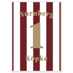 Andi Köpke - 125 Jahre FCN Fußball Poster mit Rahmen