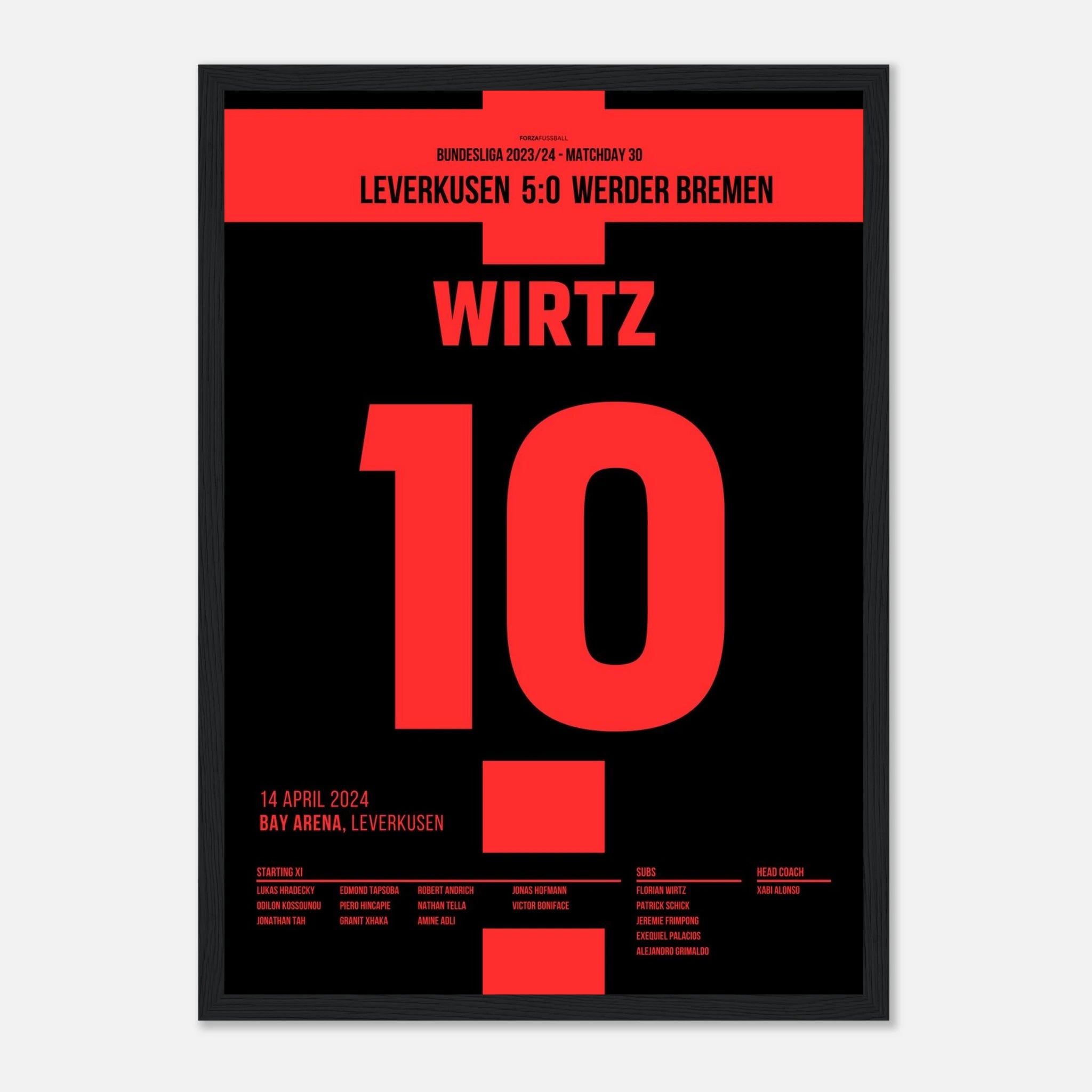 Wirtz macht mit 3 Toren die erste Meisterschaft für Leverkusen klar