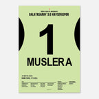 Muslera trifft und geht als Legende Fußball Poster mit Rahmen