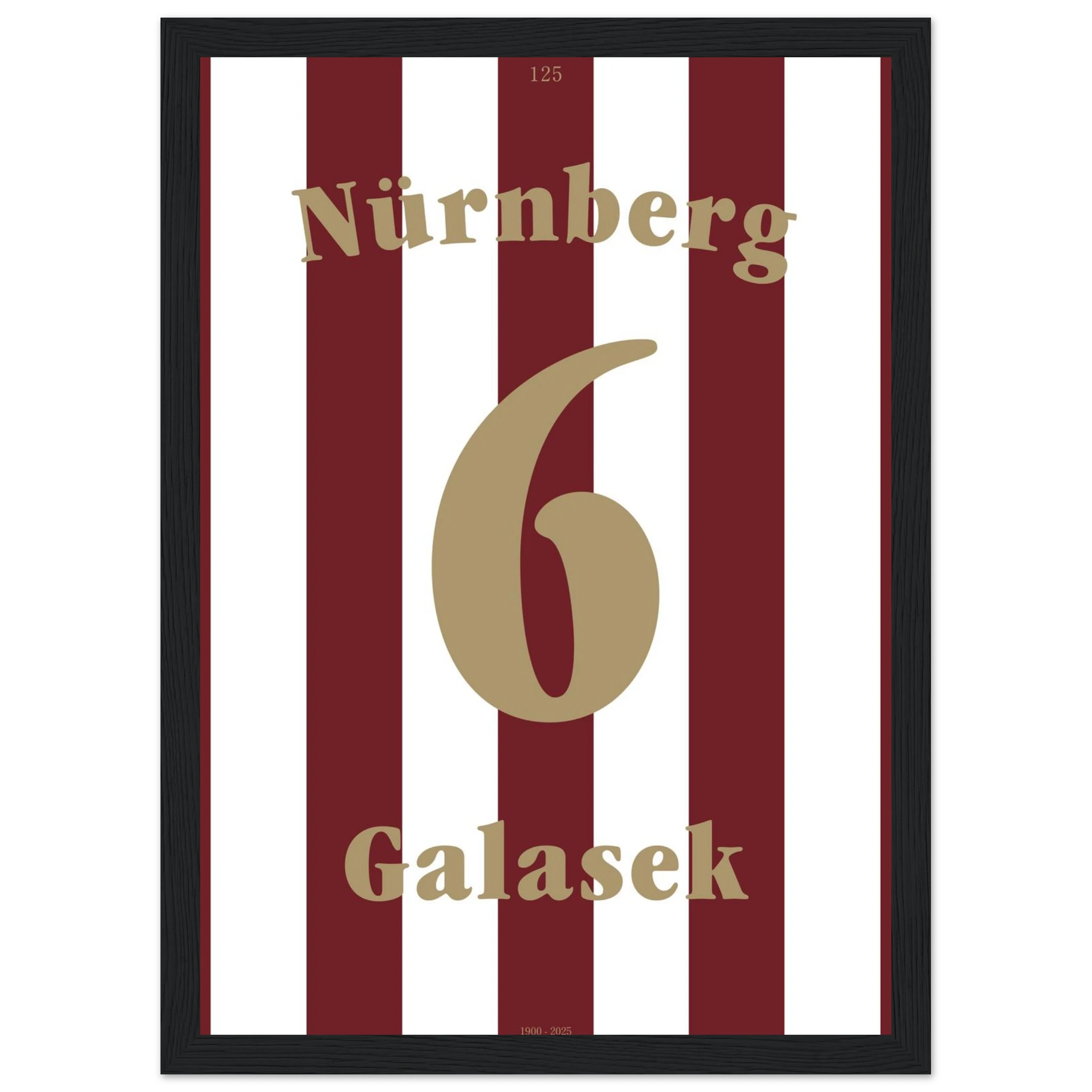 Tomáš Galásek - 125 Jahre FCN Fußball Poster mit Rahmen