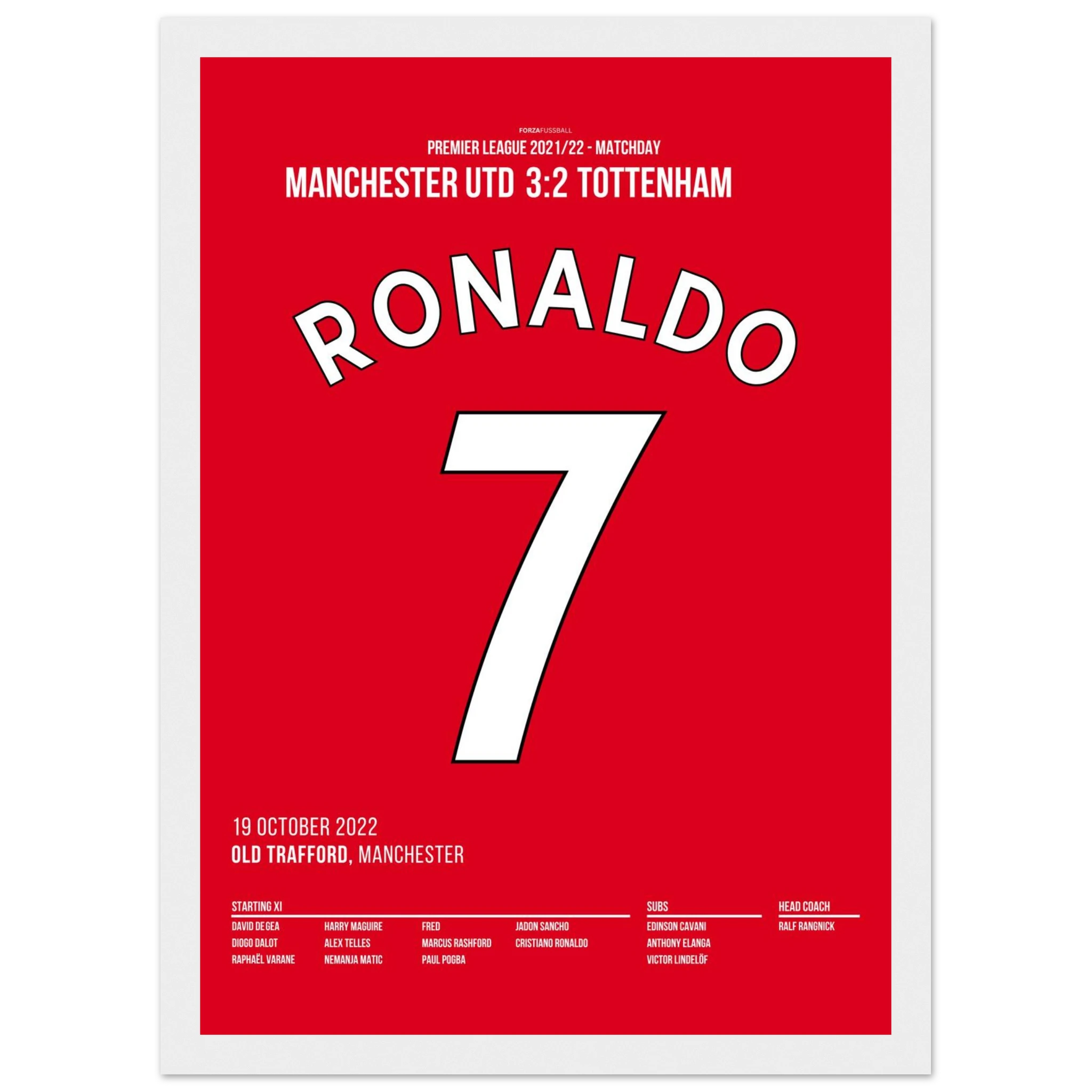 Ronaldo rettet ManU per Hattrick gegen Tottenham
