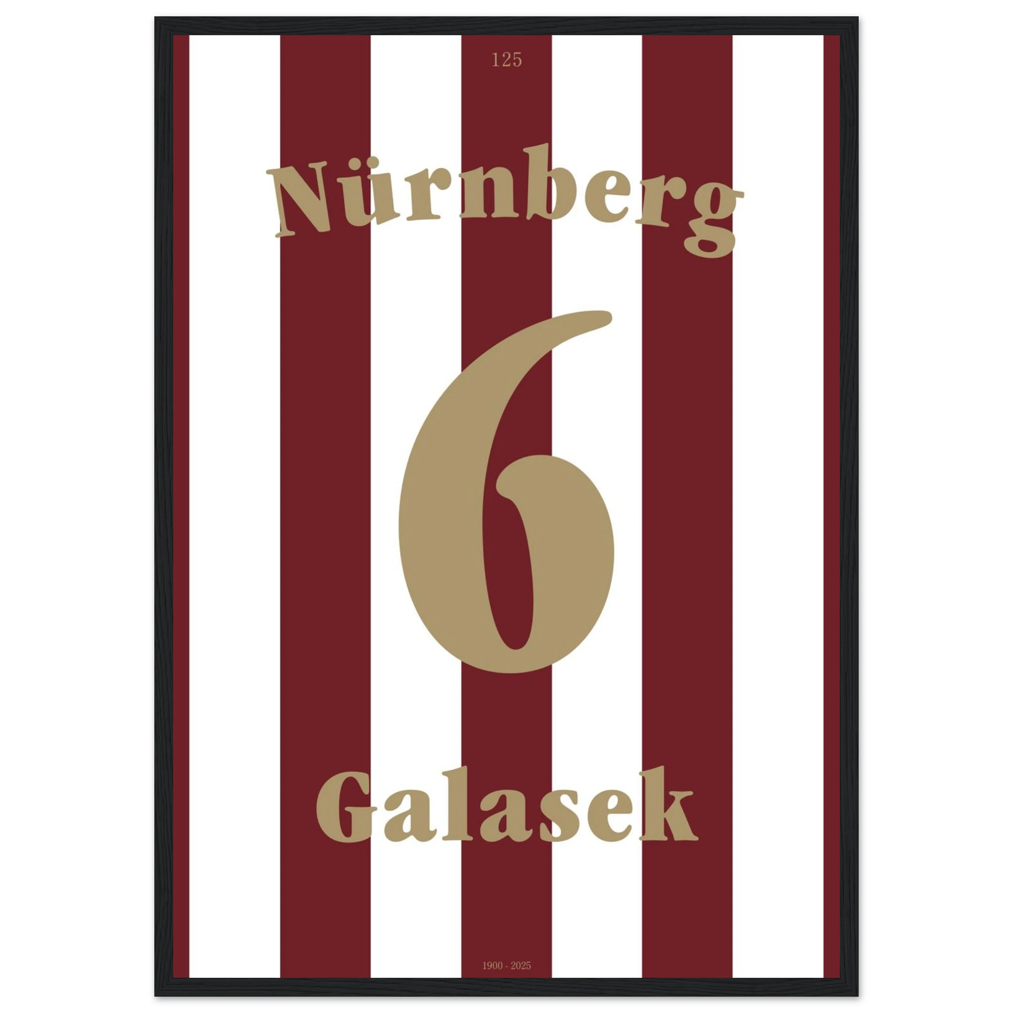 Tomáš Galásek - 125 Jahre FCN Fußball Poster mit Rahmen