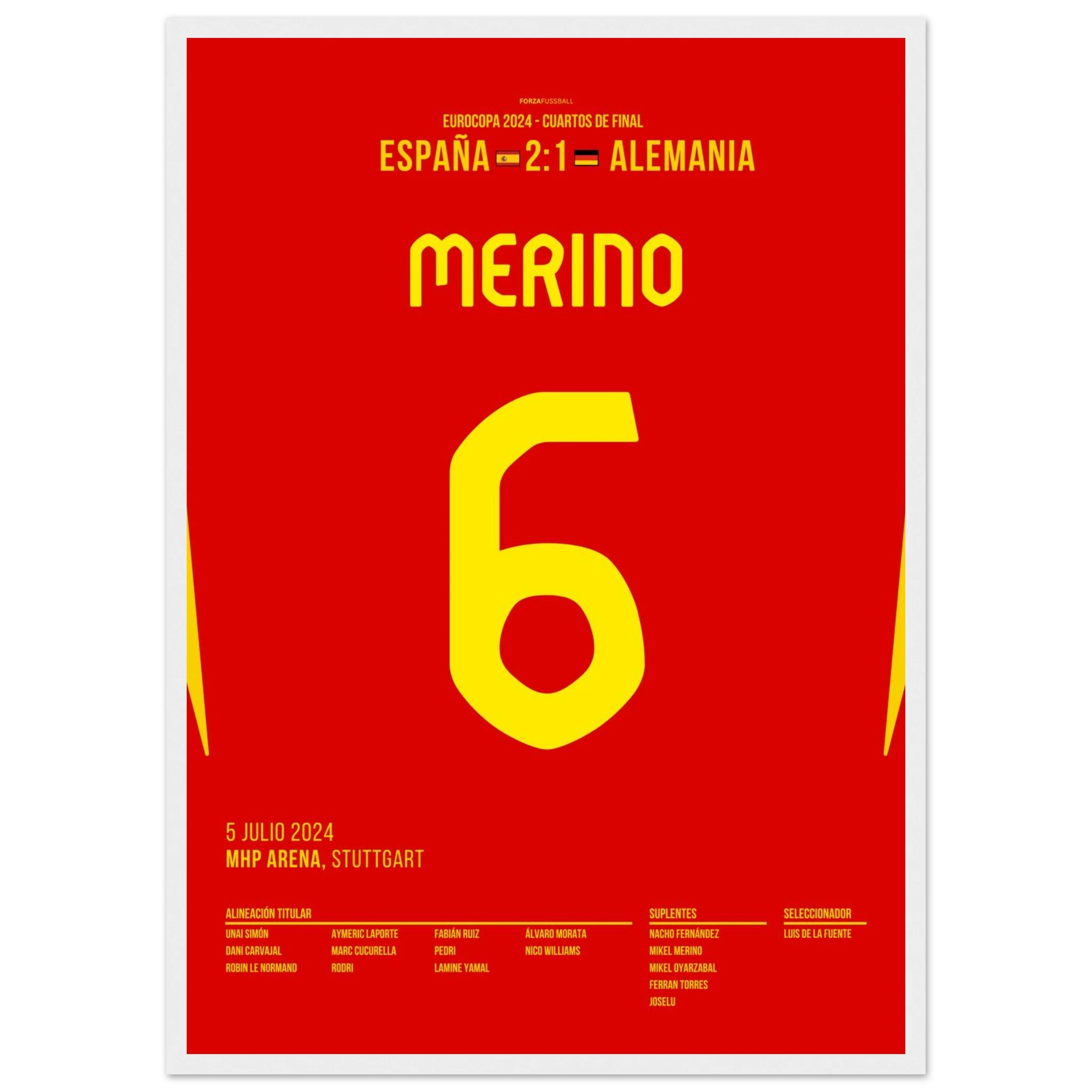 Merino köpft Spanien in letzter Minute zum Sieg gegen Deutschland