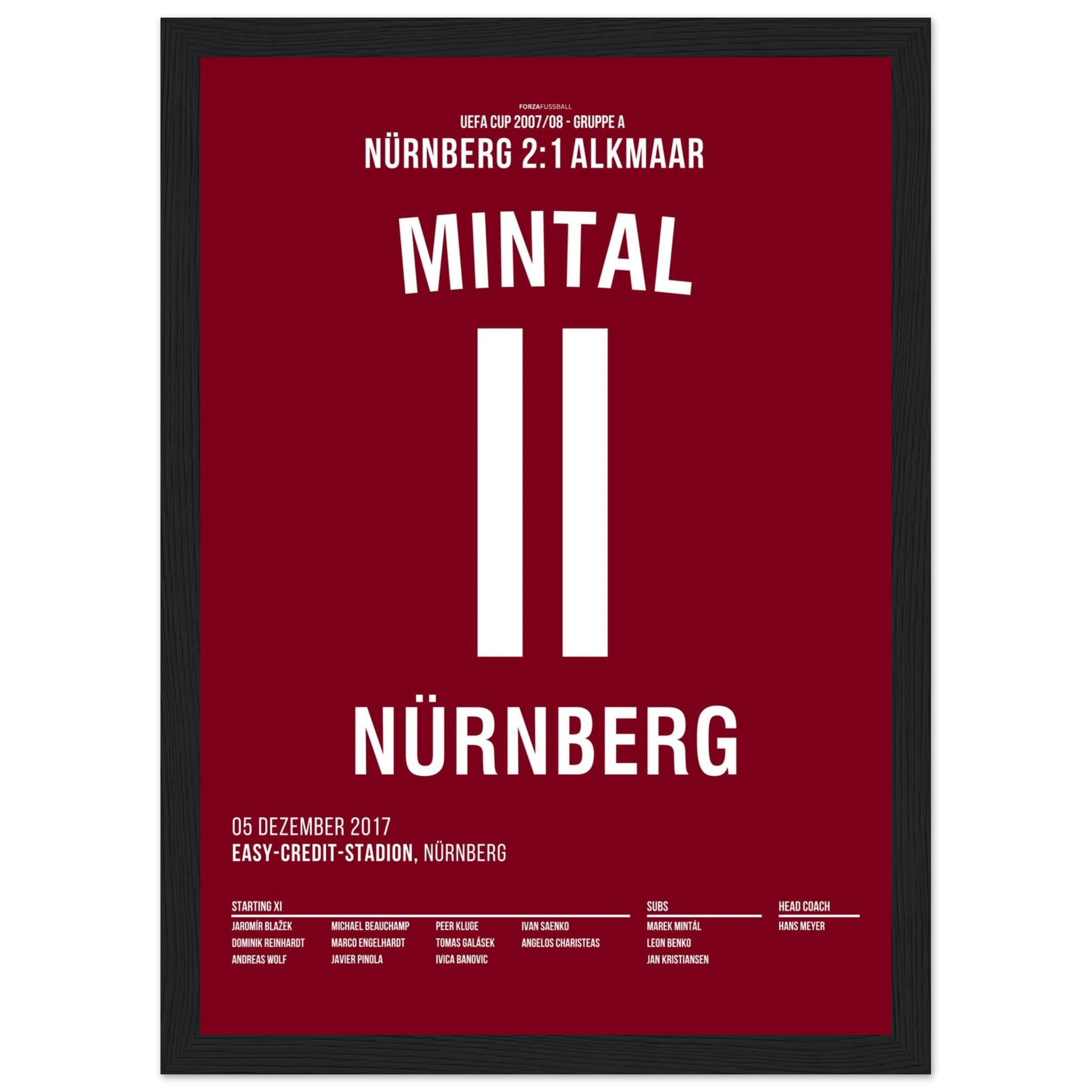 Marek Mintal dreht das UEFA Cup Spiel gegen Alkmaar 2007