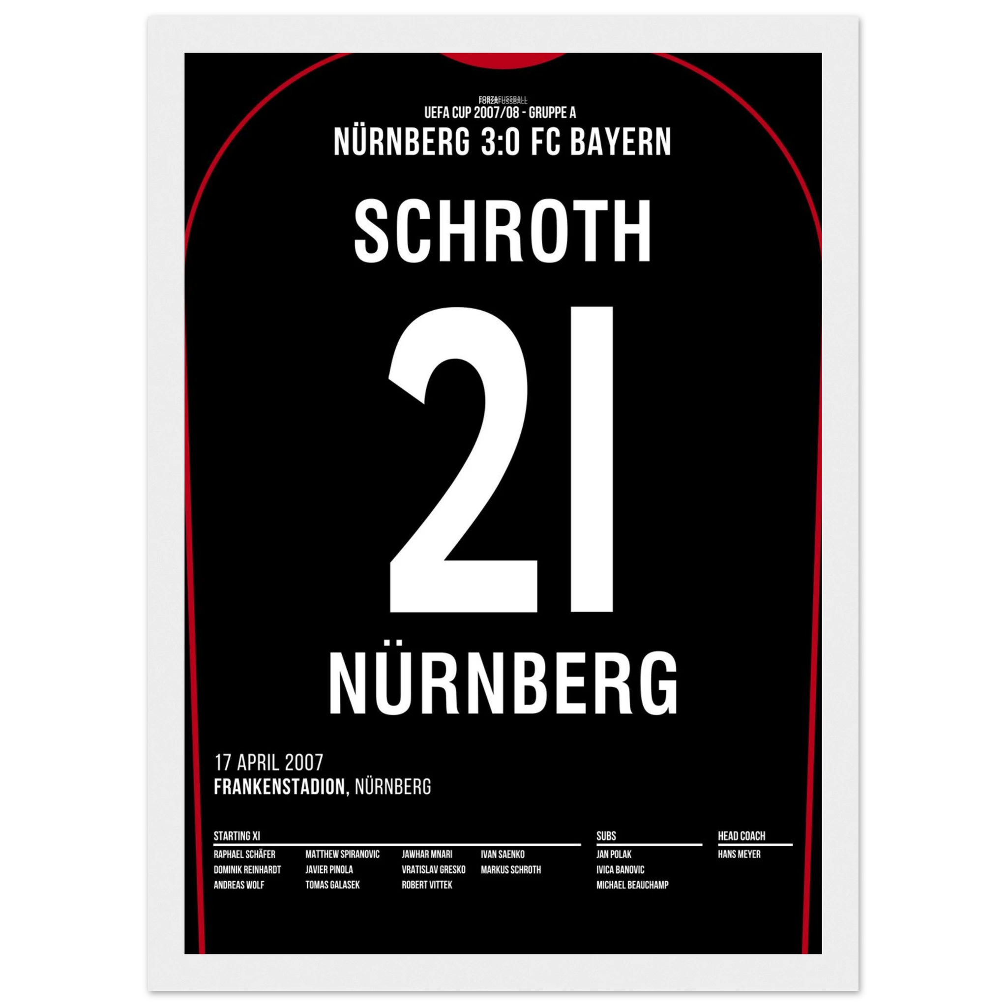 Markus Schroth war dabei! FCN 3 - Bayern 0