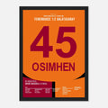 Osimhen ist eine Nummer zu groß für Fenerbahce Fußball Poster mit Rahmen
