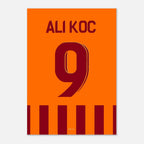 Mauro Icardi feiert Ali Koc Fußball Poster mit Rahmen