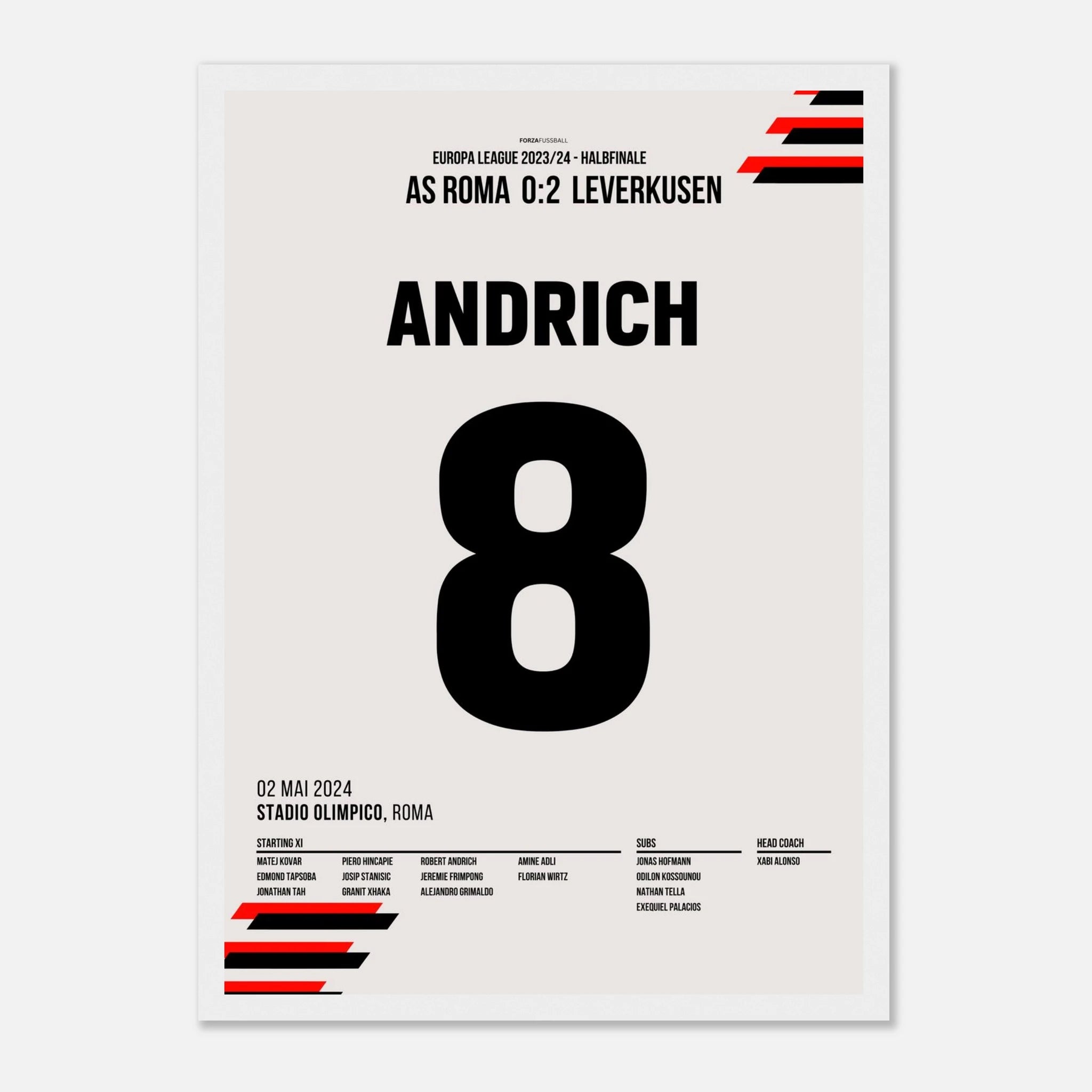 Andrich mit Traumtor gegen Rom in der Euro League