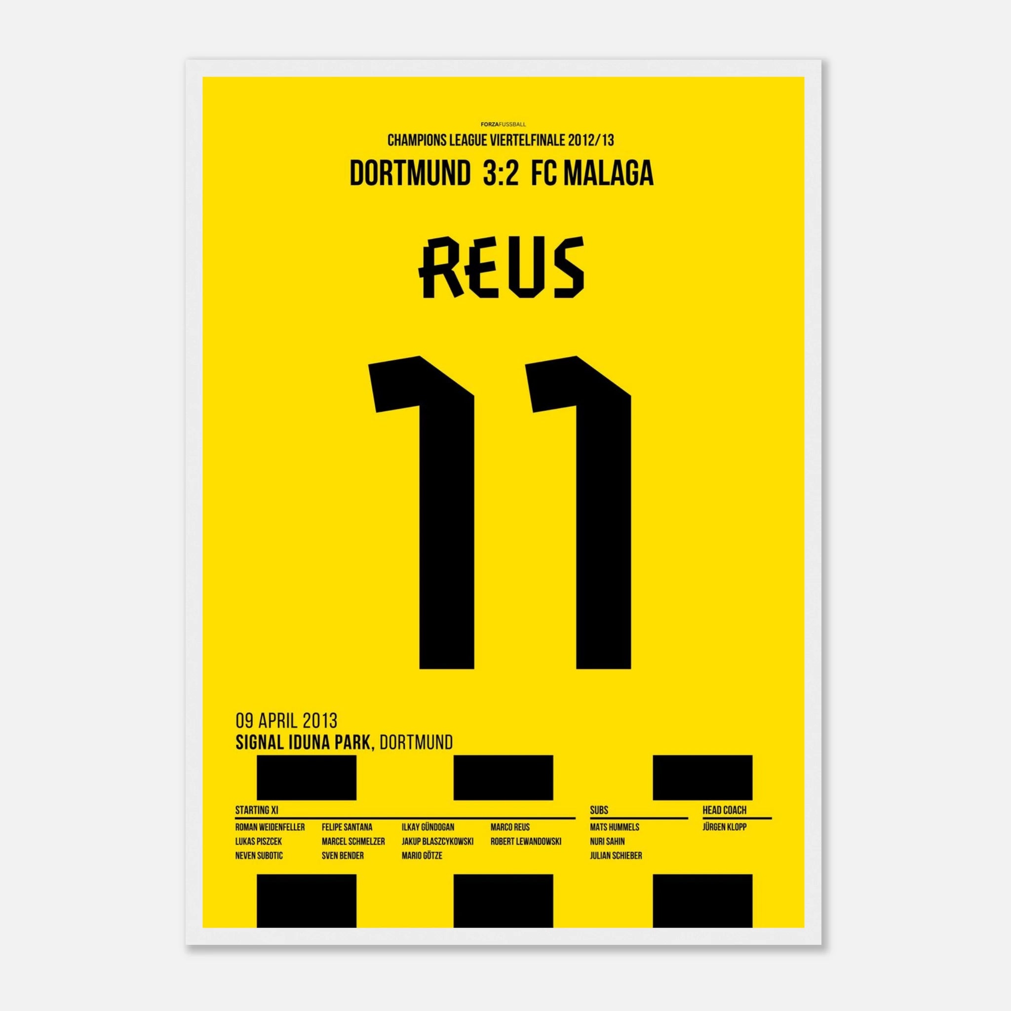 Reus mit dem Spiel seines Lebens gegen Malaga