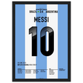 Messi schraubt Brasilien per Hattrick komplett auseinander Fußball Poster mit Rahmen