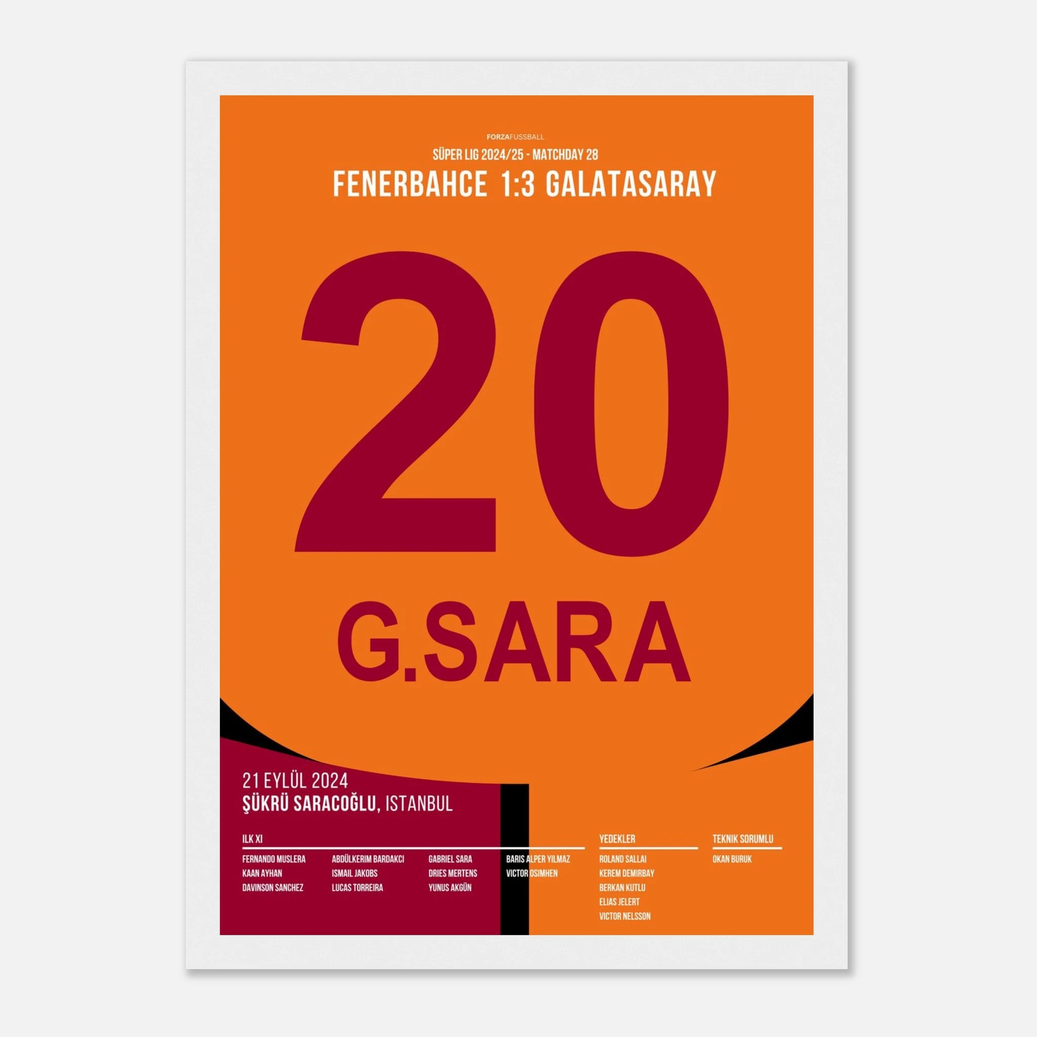Gabriel Sara trifft zum Derbysieg für Galatasaray