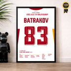 Batrakov Gala Poster – 4:2 in Lille, erster CL-Sieg 26/27, im Wohnzimmer