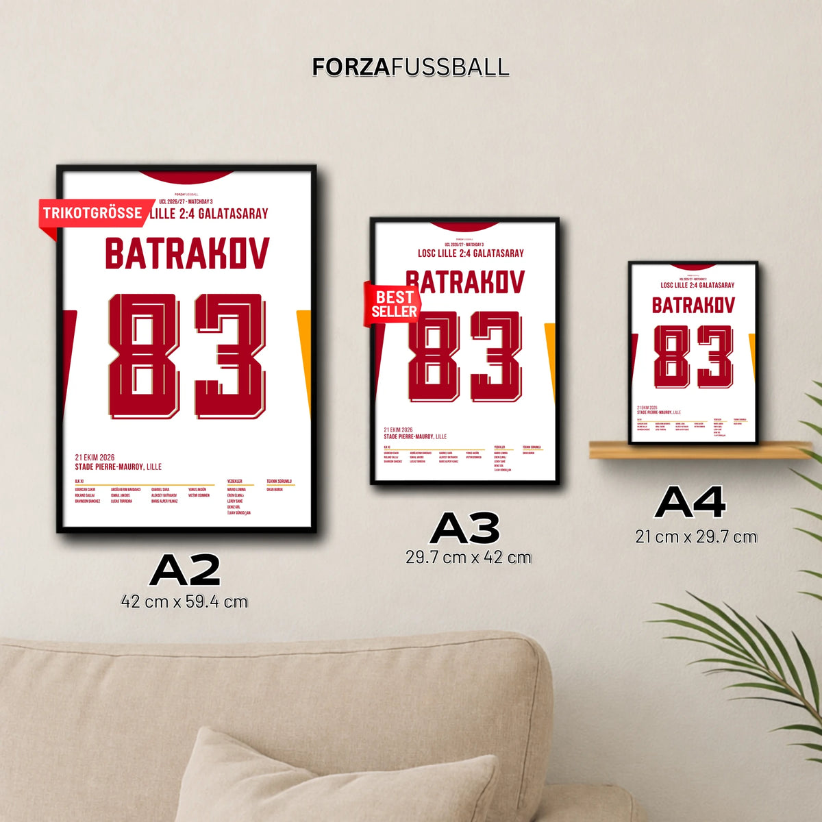 Batrakov Gala Poster – 4:2 in Lille, erster CL-Sieg 26/27, in A2, A3 und A4