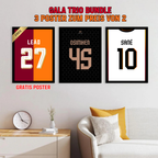 Leao - Osimhen - Sané Bundle Fußball Poster mit Rahmen