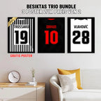 Trossard - Orkun - Vlahović Bundle Fußball Poster mit Rahmen