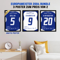 Griechenland Europameister 2004 Bundle Fußball Poster mit Rahmen