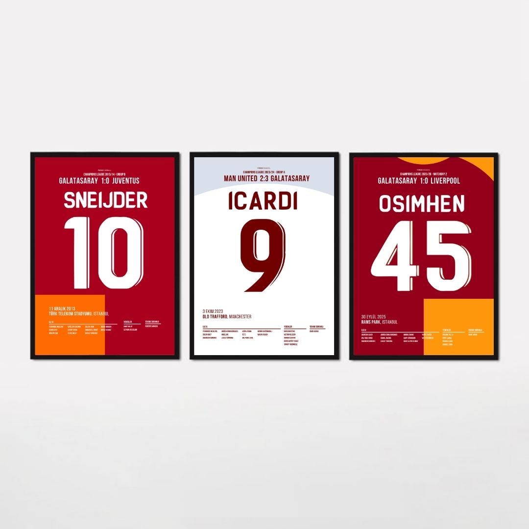 Gala UCL Heros Bundle Fußball Poster mit Rahmen