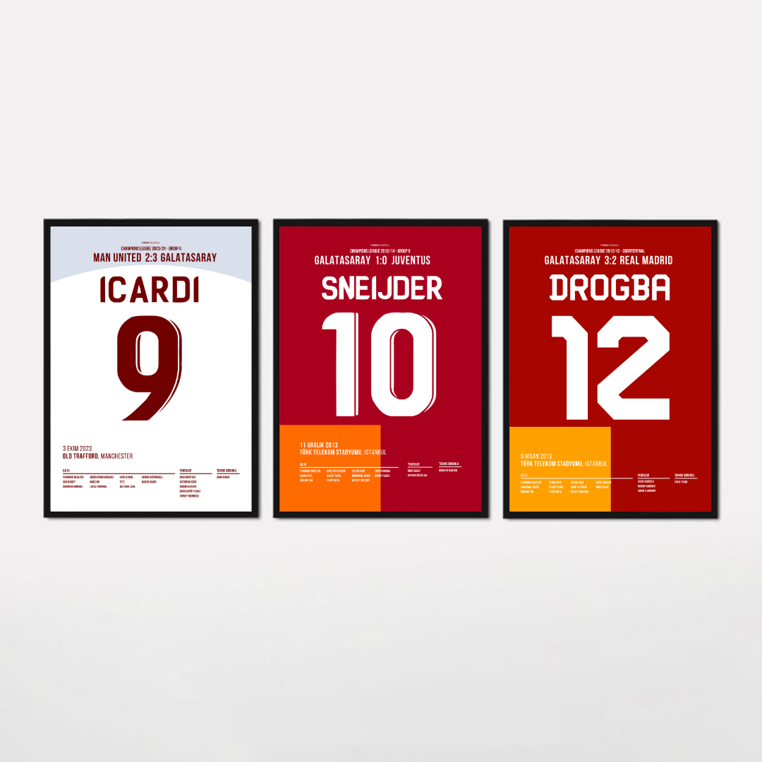 Gala Champions League Bundle Fußball Poster mit Rahmen