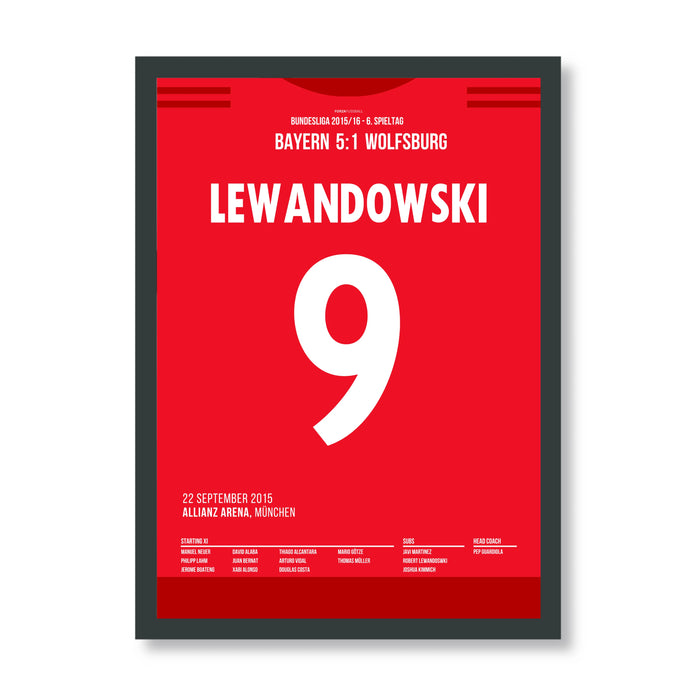 Lewandowski with 5 goals in 9 minutes