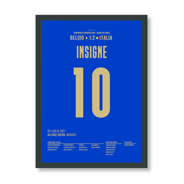 Insigne sends Italy toward Euro semi-finals with dream goal