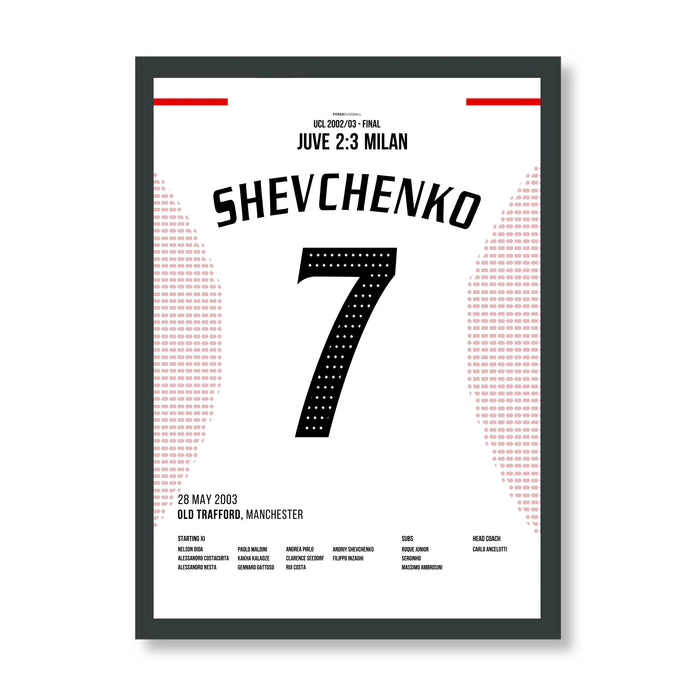 Shevchenko decides the 2003 Champions League final against Juve