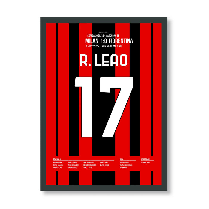 Scudetto Loading.. Leao's late winner against Fiorentina