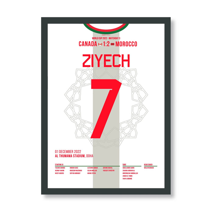 Ziyech leads Morocco to World Cup last 16 against Canada