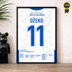 Dzeko X Tabakovic WM 2026 Quali - 1+1 Set Fußball Poster mit Rahmen