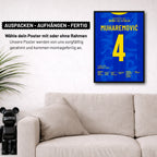 Muharemovic mit einer Monster Performance vs Italien Fußball Poster mit Rahmen