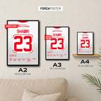 Shaqiri trifft schon wieder gegen Serbien bei der WM 2022 Fußball Poster mit Rahmen