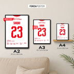 Shaqiri's last Minute Siegtreffer gegen Serbien bei der WM 2018 Fußball Poster mit Rahmen