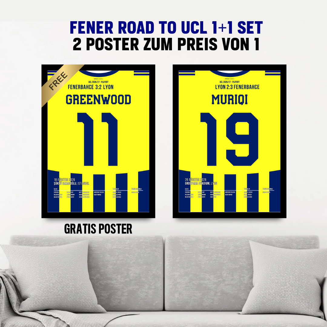 Greenwood und Muriqi Fener 1+1 Set – zwei gerahmte Poster